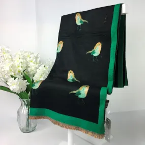 209- Robins Scarf- Black& Green