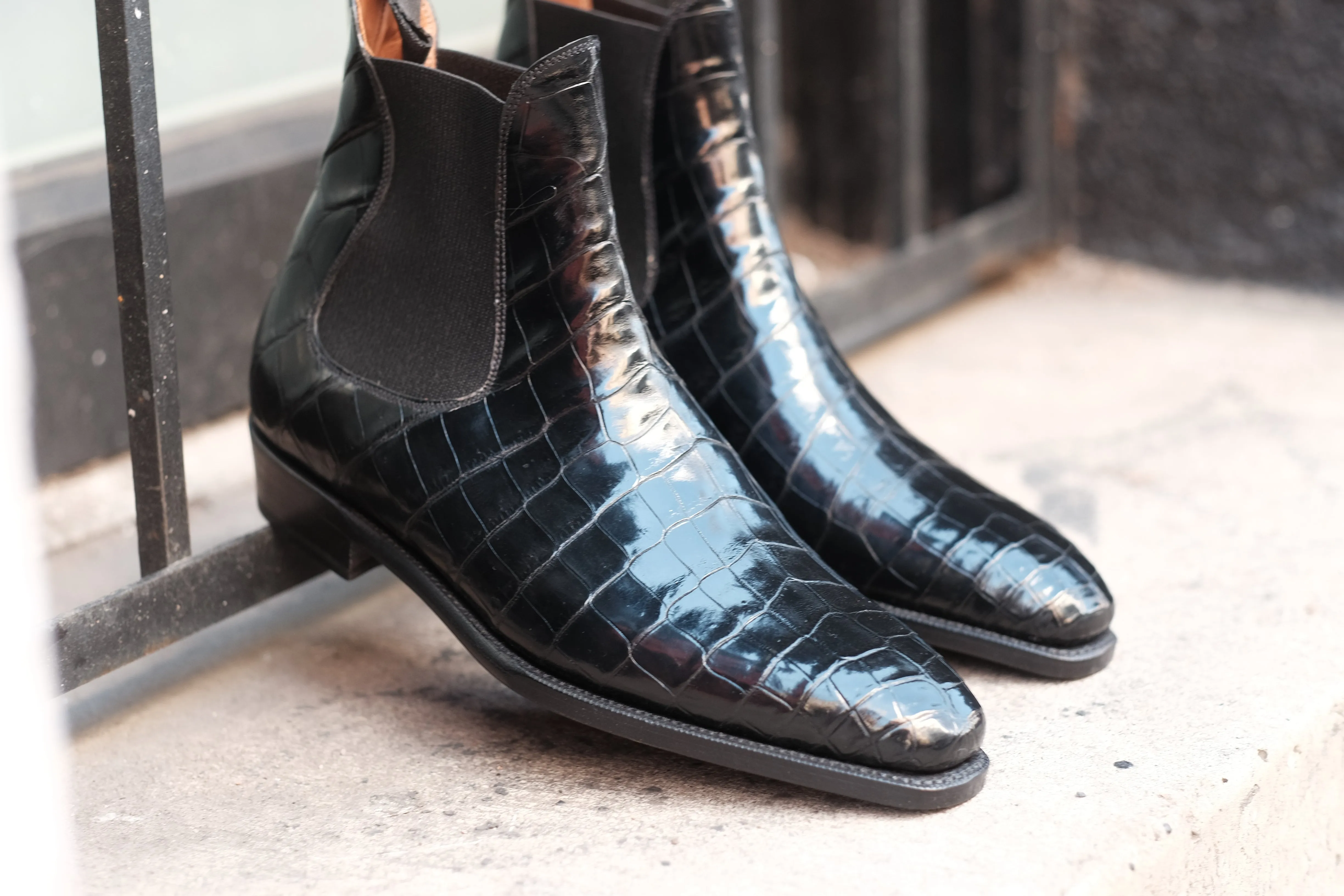 Alki Redux - MTO - Genuine Crocodile - Black - LPB Last - Single Leather Sole