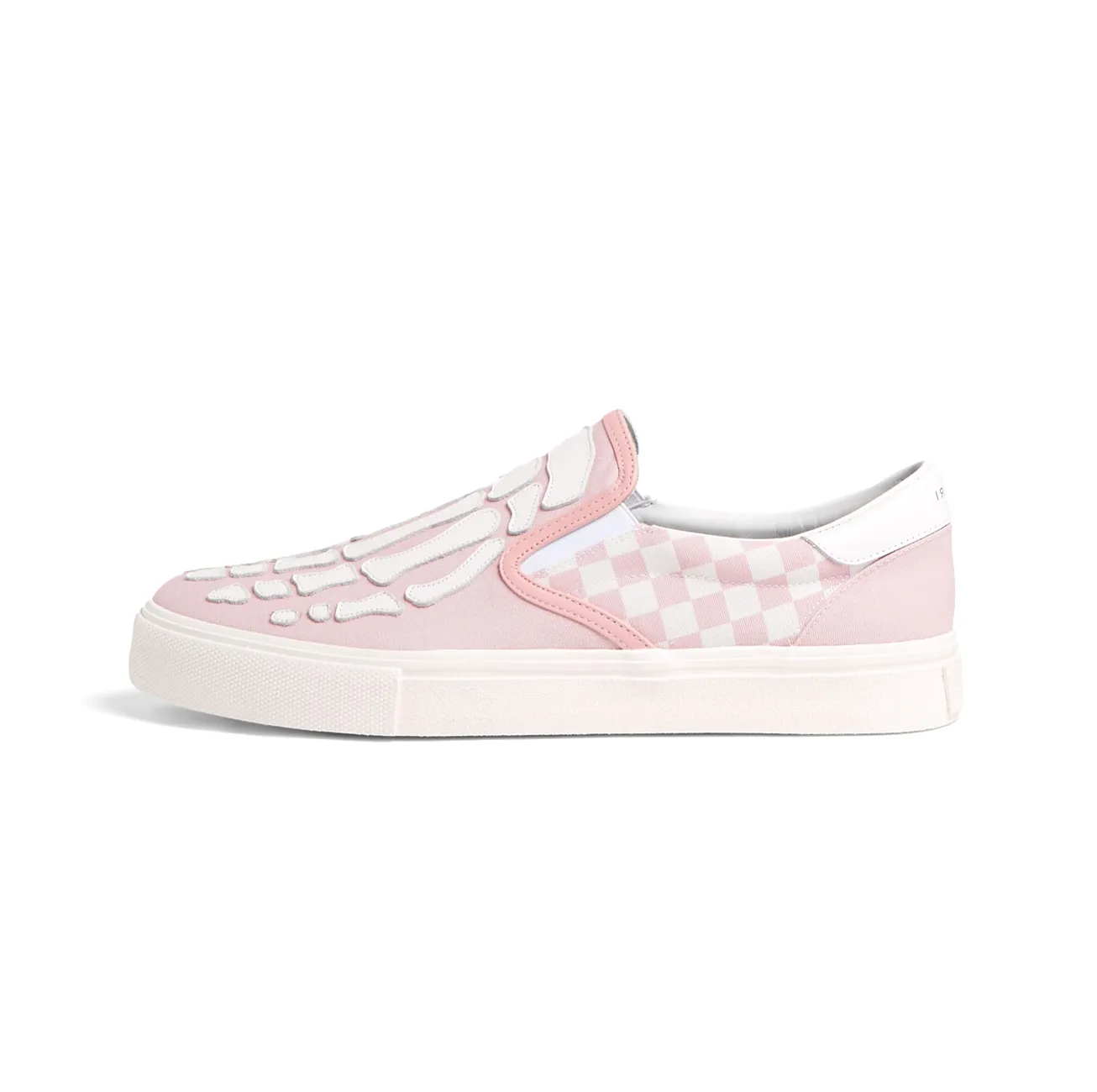 AMIRI CHECKERED SKEL TOE SLIP ON - PINK/ WHITE