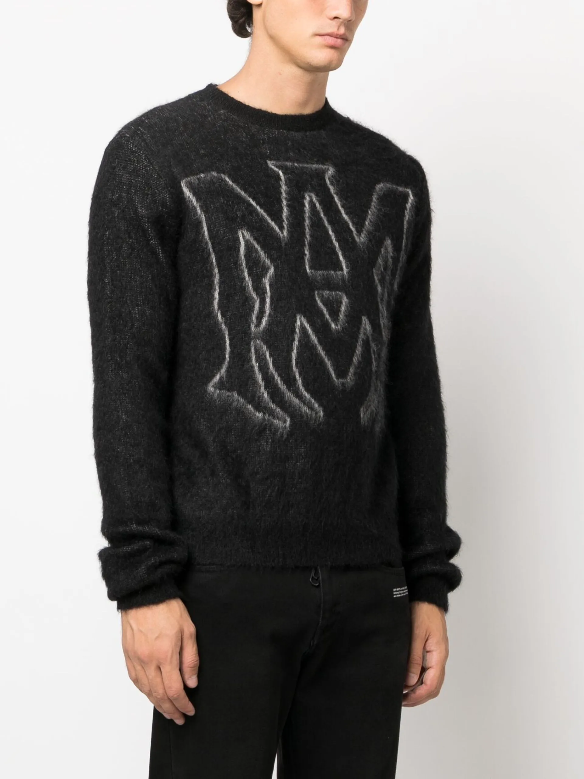 AMIRI  |Crew Neck Pullovers Street Style Bi-color Long Sleeves Plain