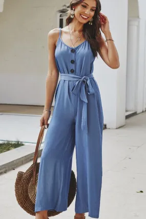 Anna Button Front Jumpsuit