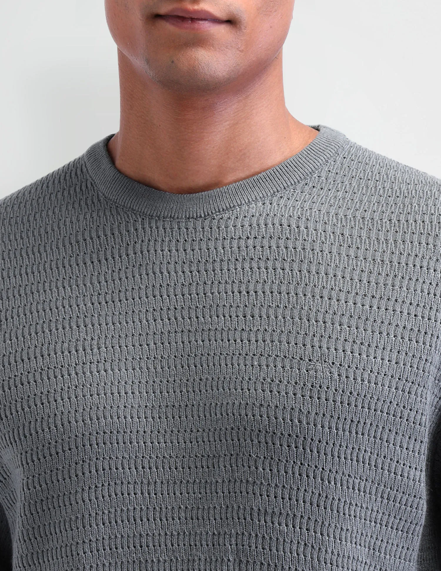 Arrow Textured Regular Fit Sweater