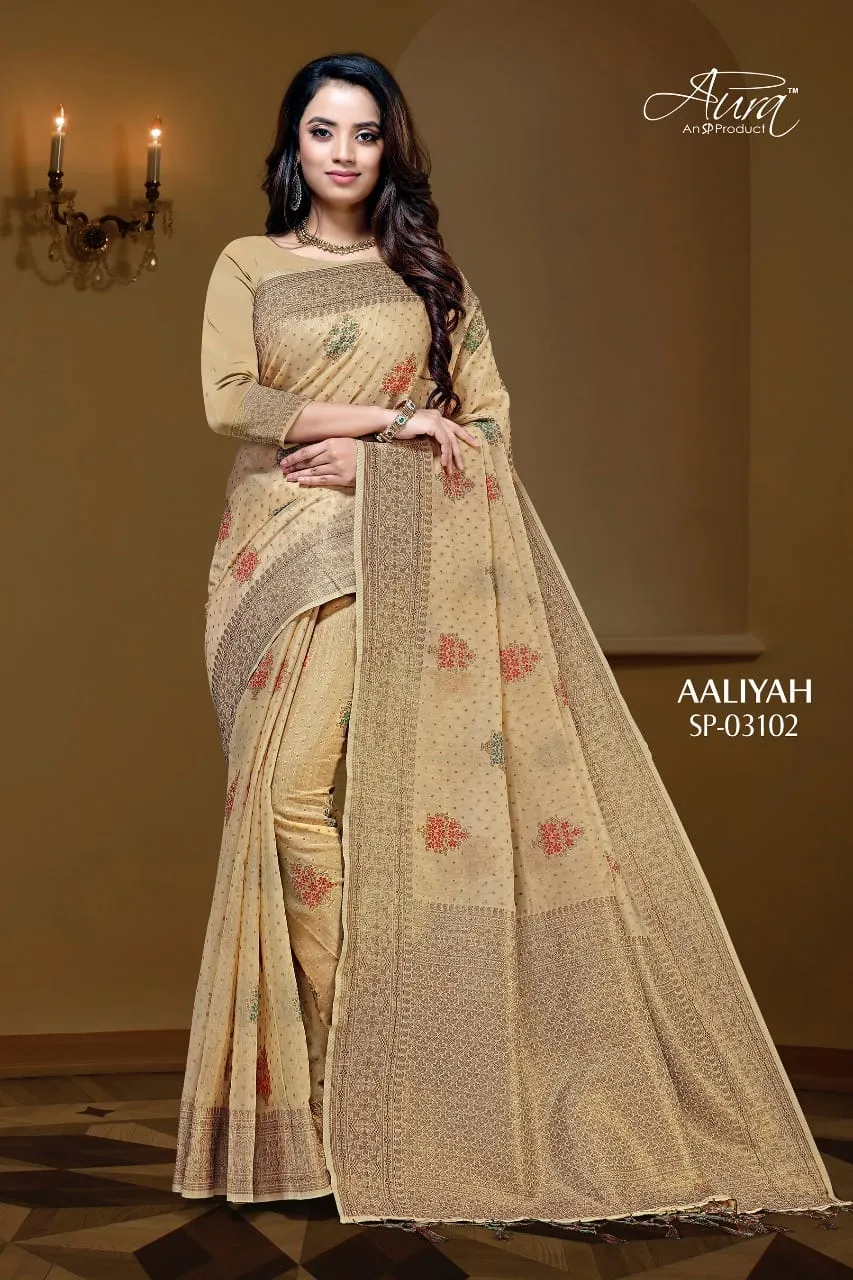 Aura Sarees Presents Aaliyah Soft Cotton Fancy Designer Sarees