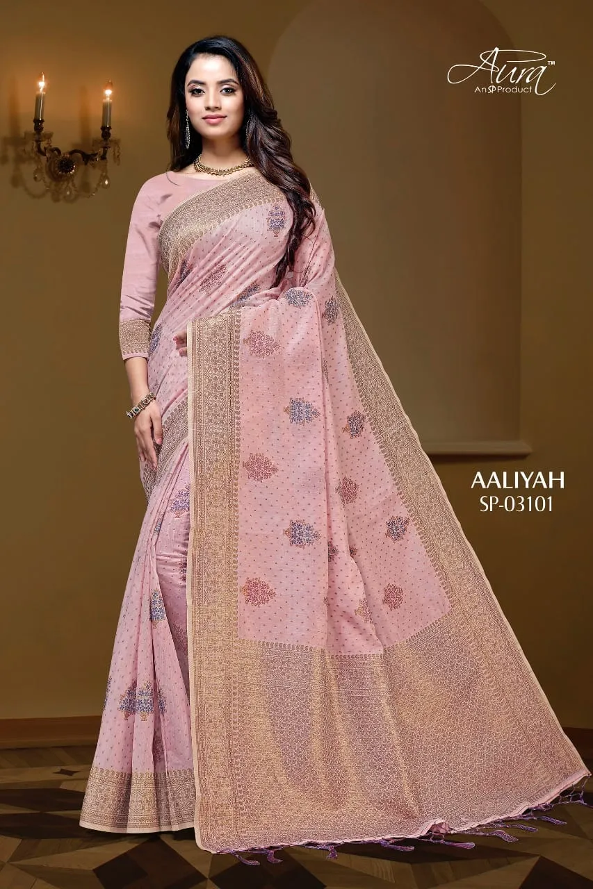 Aura Sarees Presents Aaliyah Soft Cotton Fancy Designer Sarees