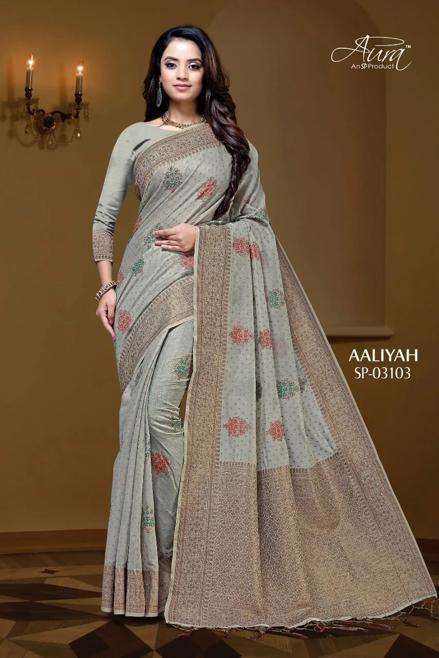 Aura Sarees Presents Aaliyah Soft Cotton Fancy Designer Sarees