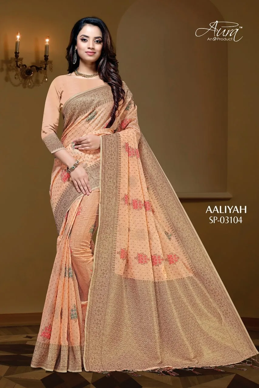 Aura Sarees Presents Aaliyah Soft Cotton Fancy Designer Sarees