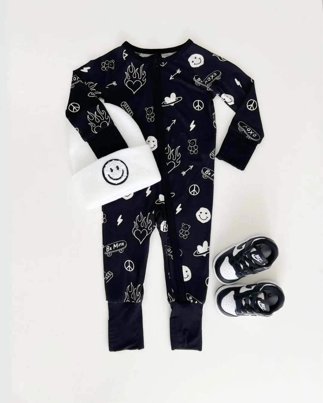 Bamboo Zip Romper | Be Mine