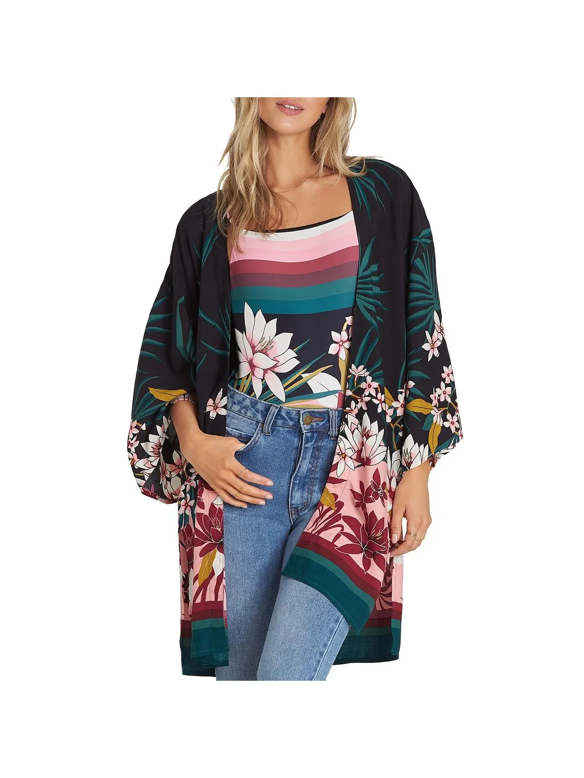 Billabong Women's Paradise Palms Duster Black Size Small