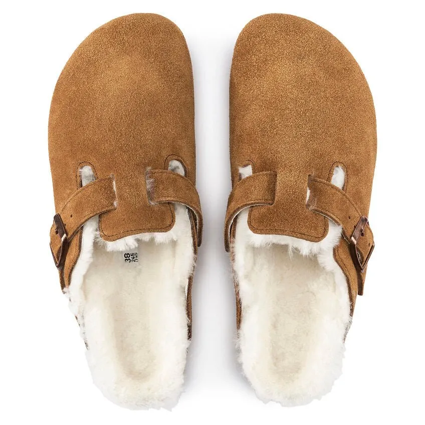 Birkenstock Women's Boston Shearling - Mink Suede