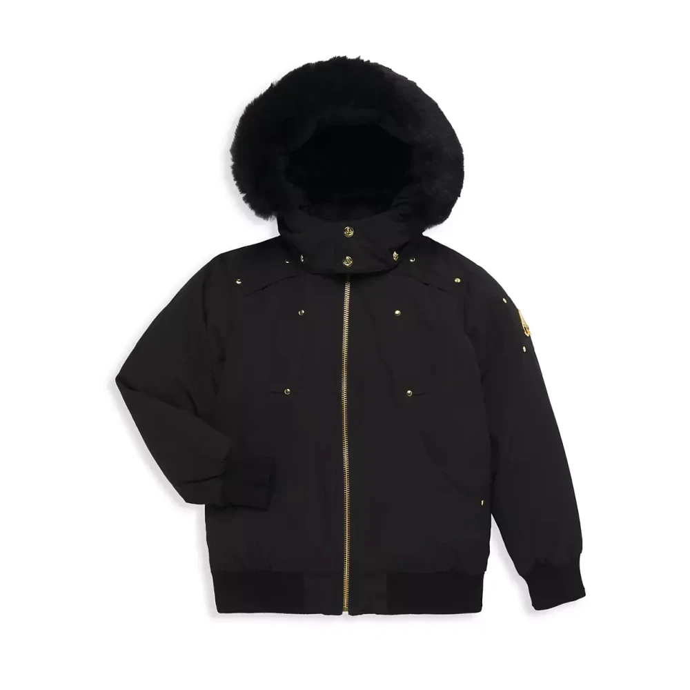 Bomber dorato per bambini con Shearling