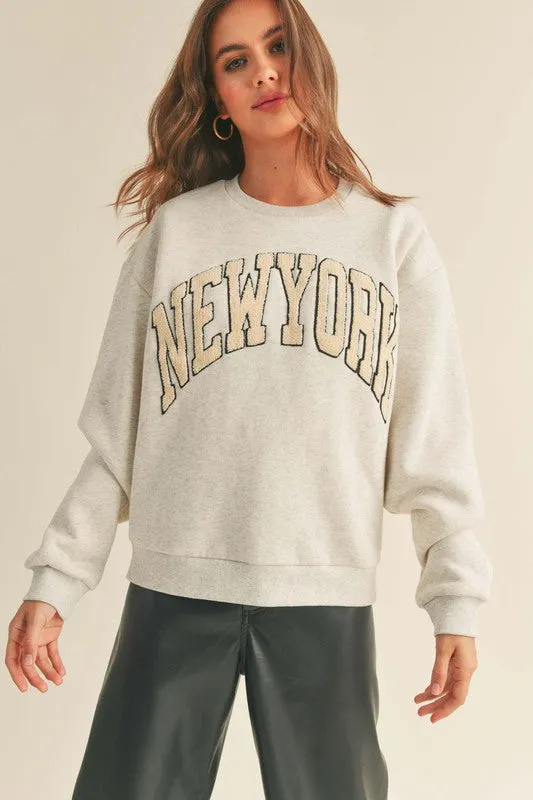 Boucle Letter Patch Sweatshirt