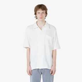 Box Shirt Short Sleeve White Boucle