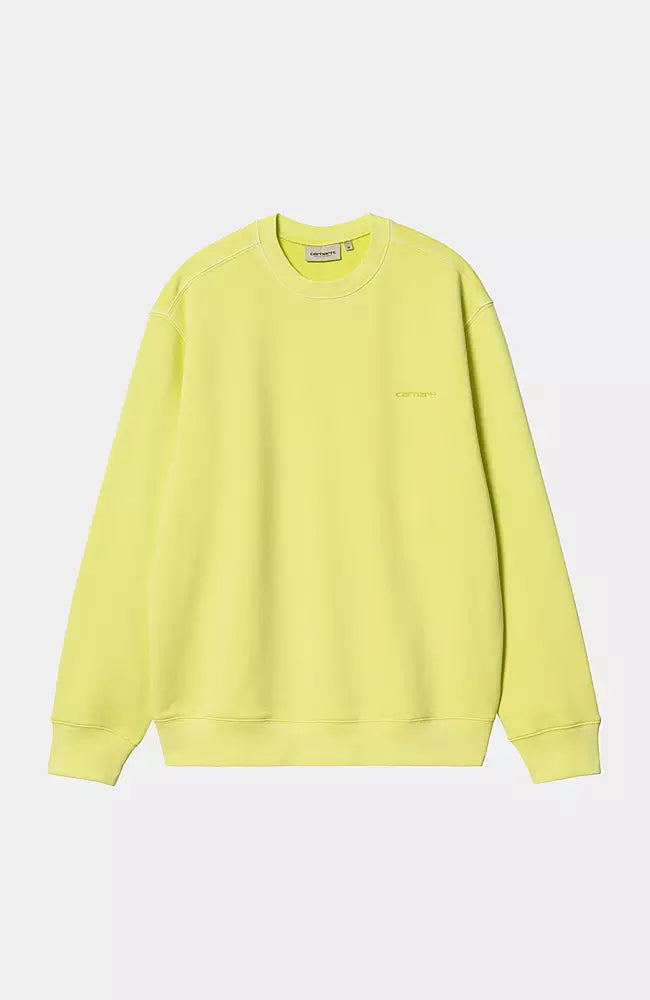 Carhartt Duster Script Sweat Artic Lime