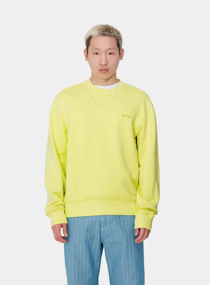 Carhartt Duster Script Sweat Artic Lime