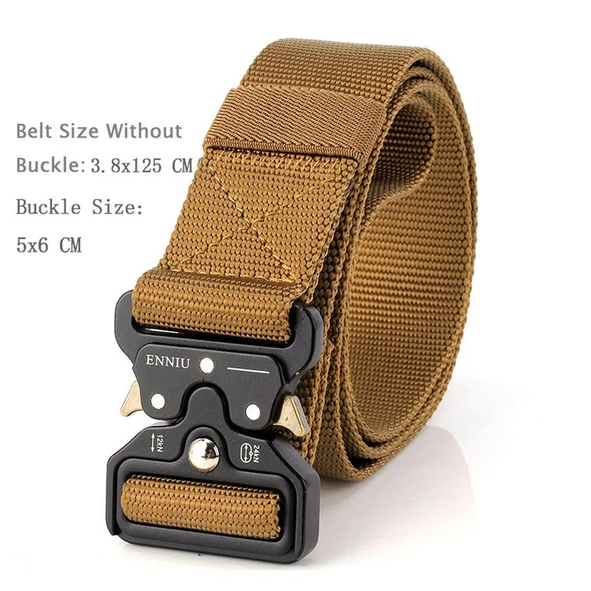 Ceinture tactique large 3.8cm en toile pour homme Favocent - Enniu