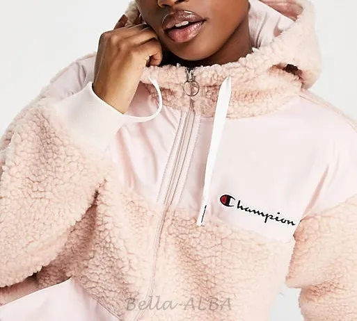 CHAMPION  |Street Style Long Sleeves Plain Shearling Logo Loungewear