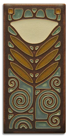 Dard Hunter Poppy Tile 4x8 in Stone