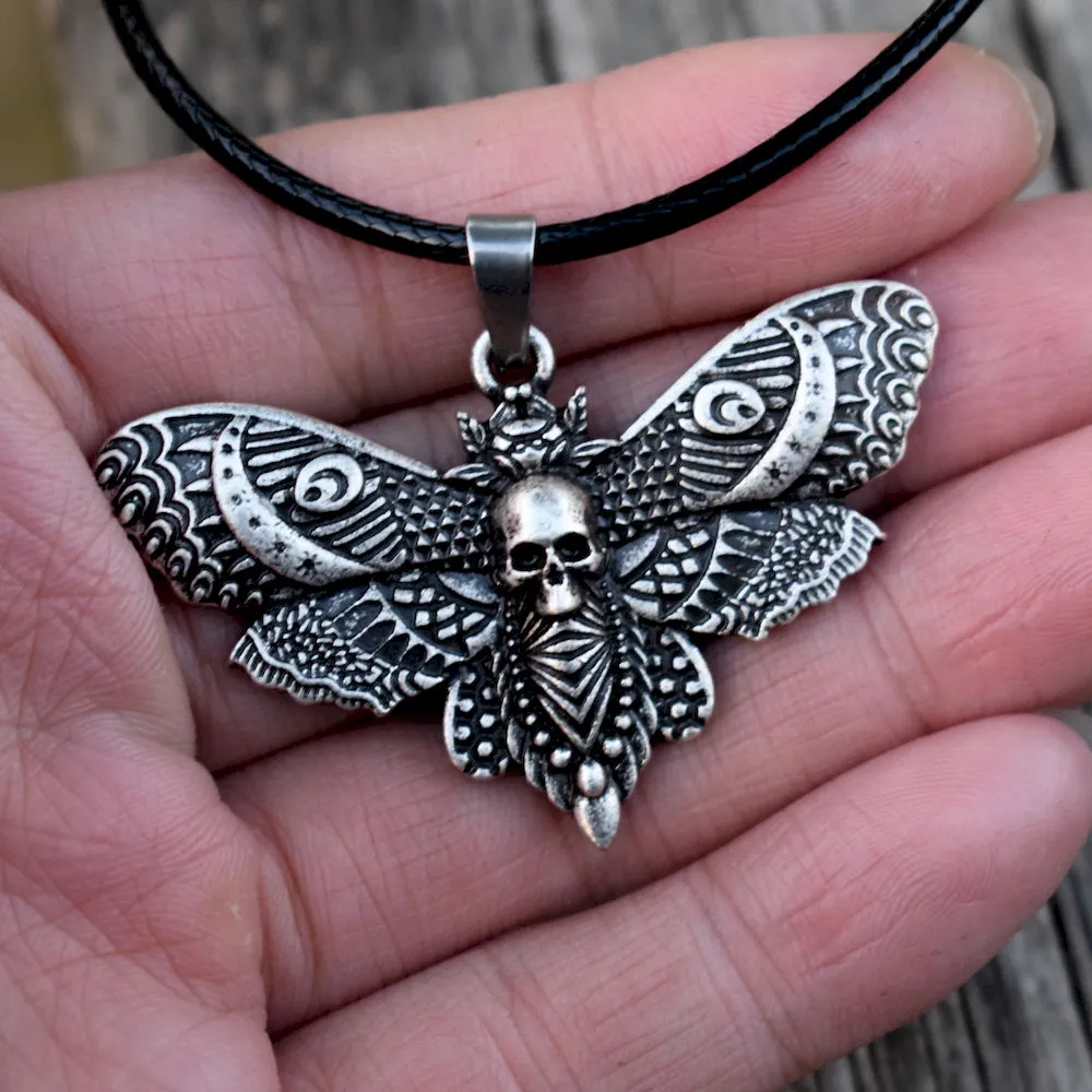 Dead Head Moth Skull Necklace