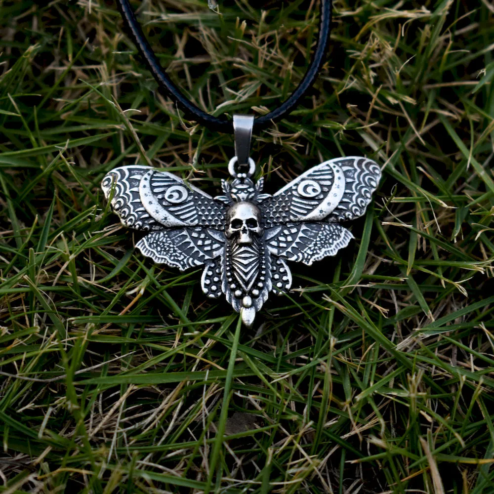 Dead Head Moth Skull Necklace