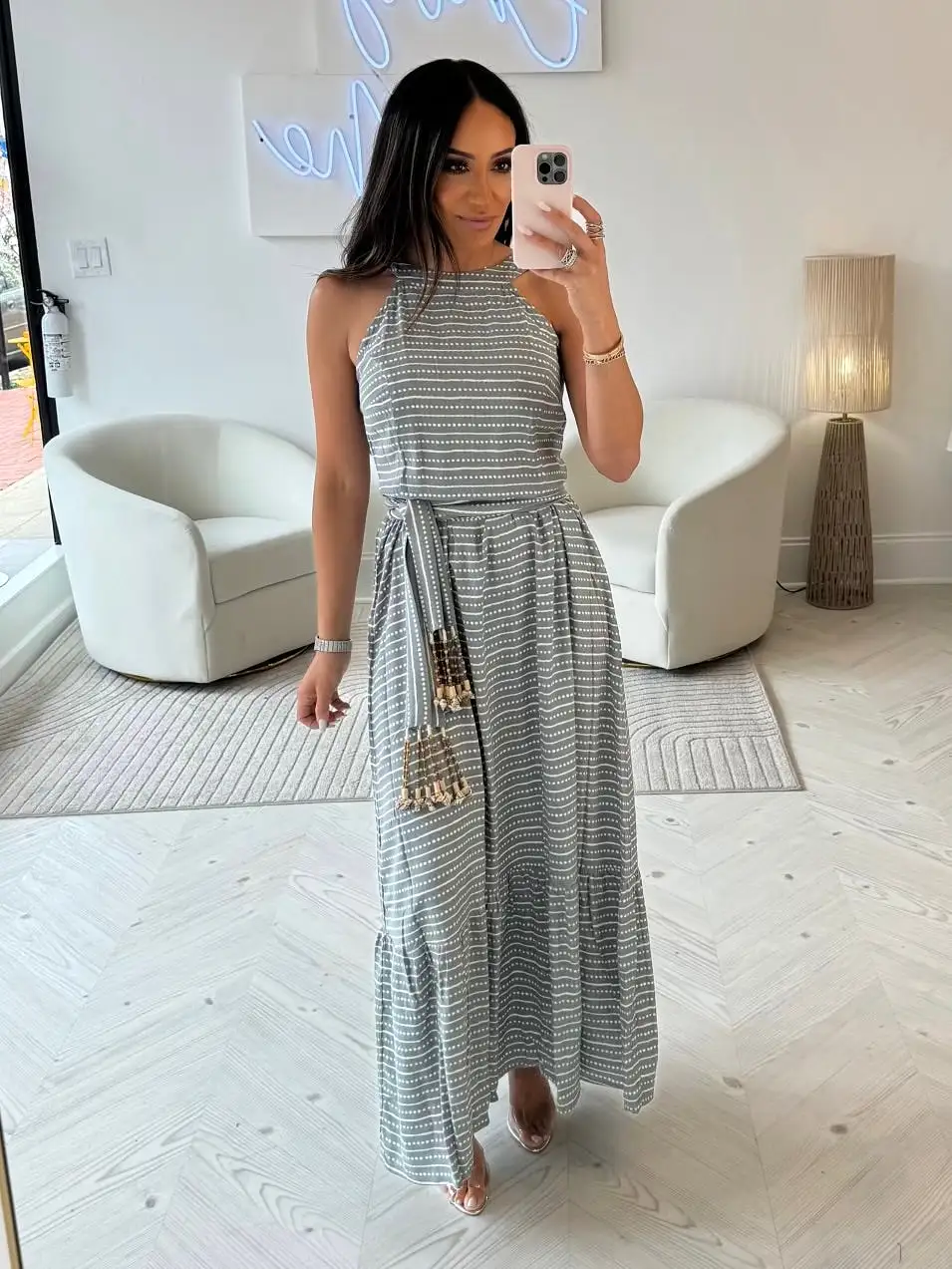 DESTIN LONG DRESS GREY