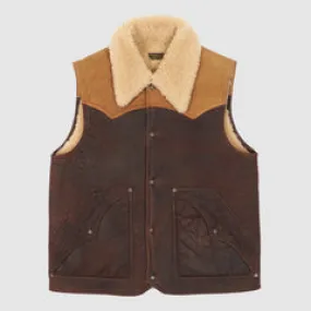 Double RL Two Tone Dalton Shearling Vest