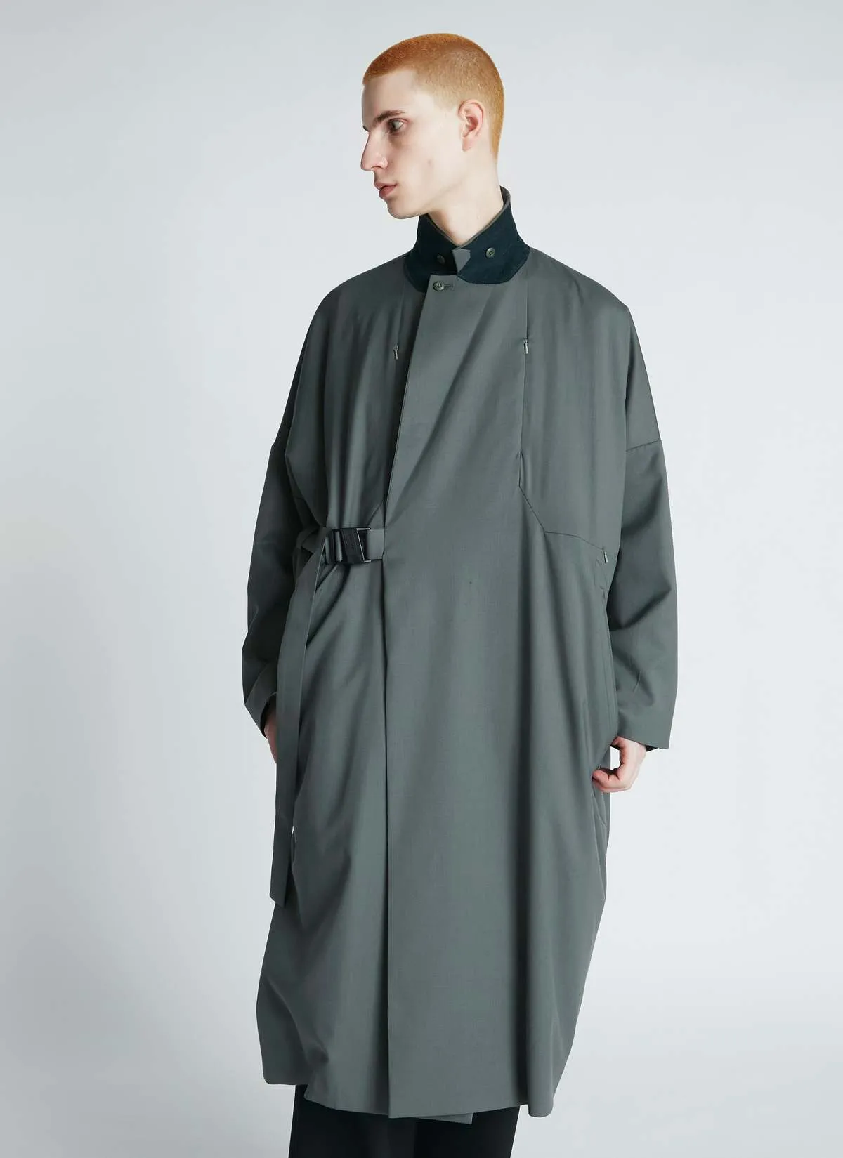 F/CE. Tech Wool Wrap Coat - Foliage