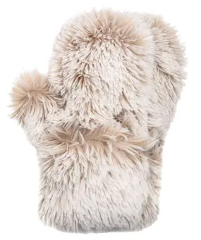 Foxy Beach with Cuddly in Sand Luxury Faux Fur Mittens