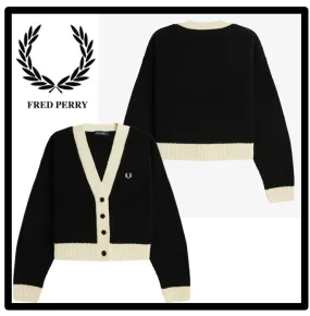 FRED PERRY  |Casual Style Street Style Logo Cardigans