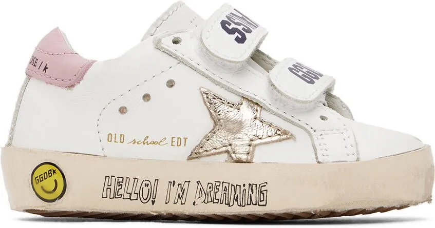 Golden Goose Baby White Old School Sneakers