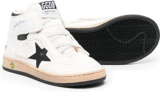 Golden Goose Kids Sky Star high-top leather sneakers White