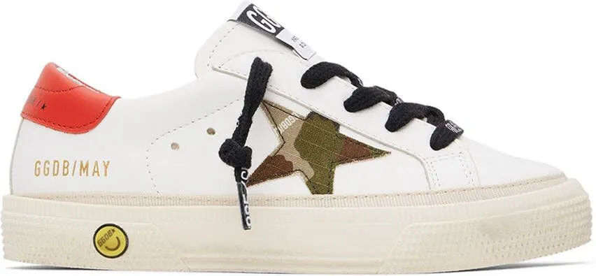 Golden Goose Kids White May Sneakers