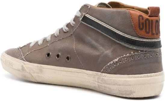 Golden Goose Mid Star distressed-effect sneakers Brown