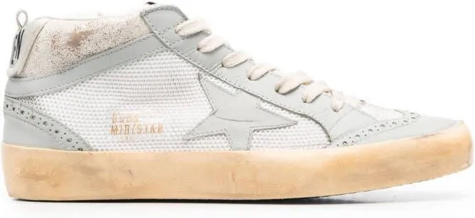 Golden Goose Mid Star lace-up sneakers White