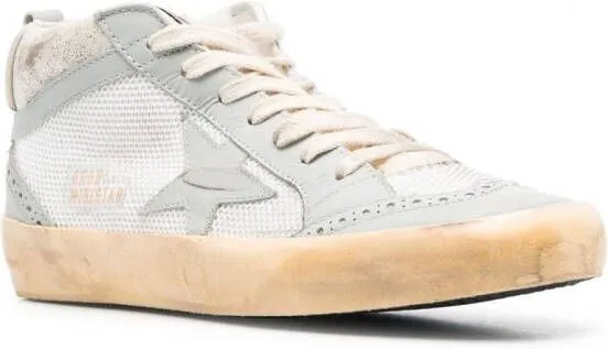 Golden Goose Mid Star lace-up sneakers White