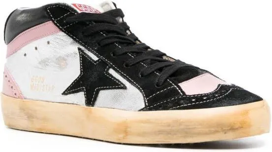 Golden Goose Mid-Star panelled sneakers Black