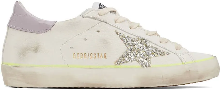 Golden Goose White Super-Star Classic Low-Top Sneakers