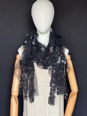 Handmade Black & White Scarf