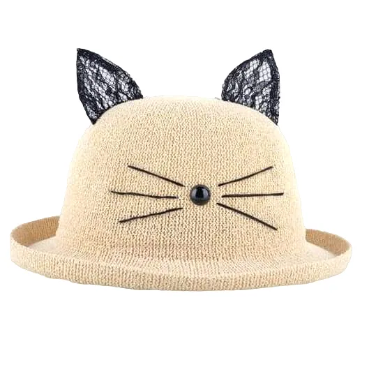 Hat Drag Kitten (Beige)