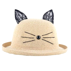 Hat Drag Kitten (Beige)