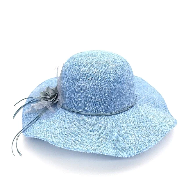 Hat Drag Linen (Blue), Color -