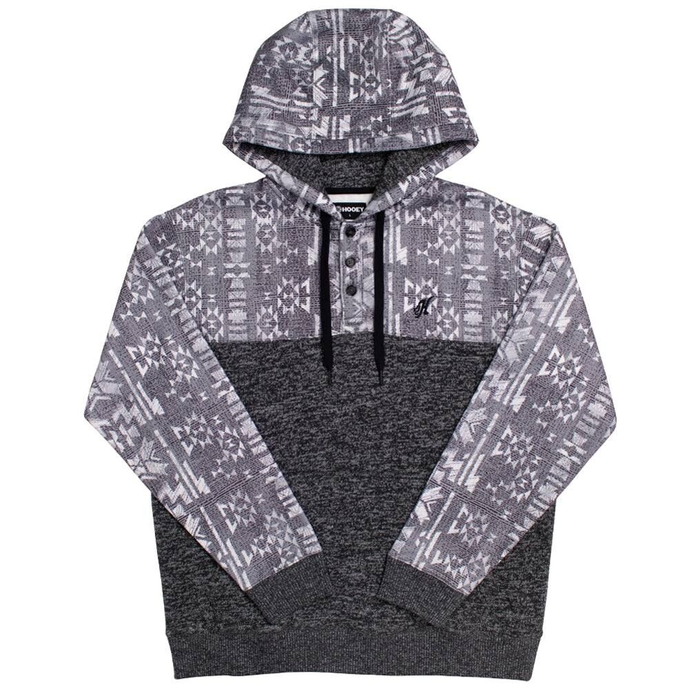 Hooey Men's Jimmy Aztec Hoody in Grey