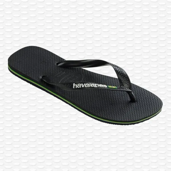 Infradito Havaianas Uomo Brasil Logo Black/Black Ciabatte in gomma mare piscina E2023