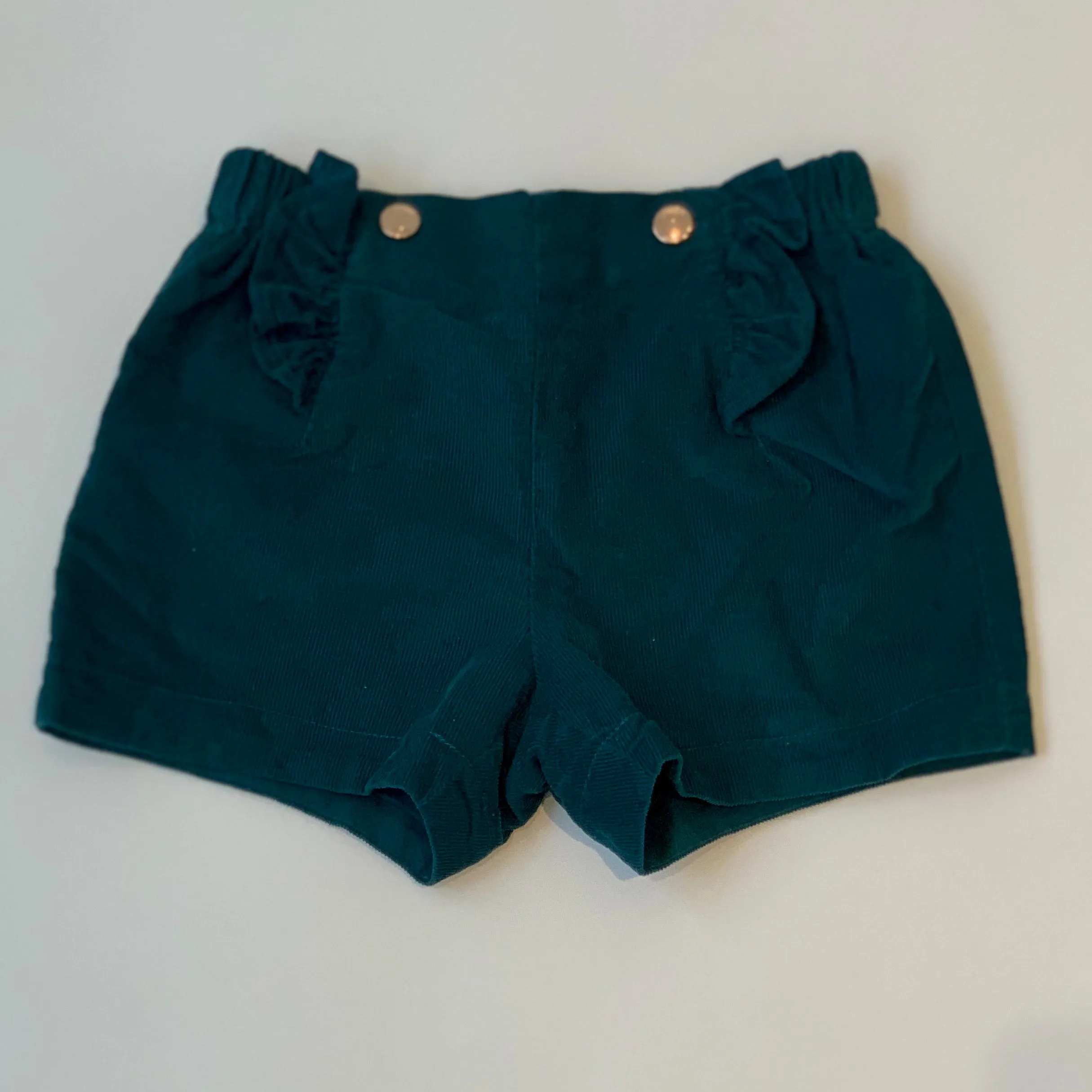 Jacadi Bottle Green Cord Shorts: 18 Months