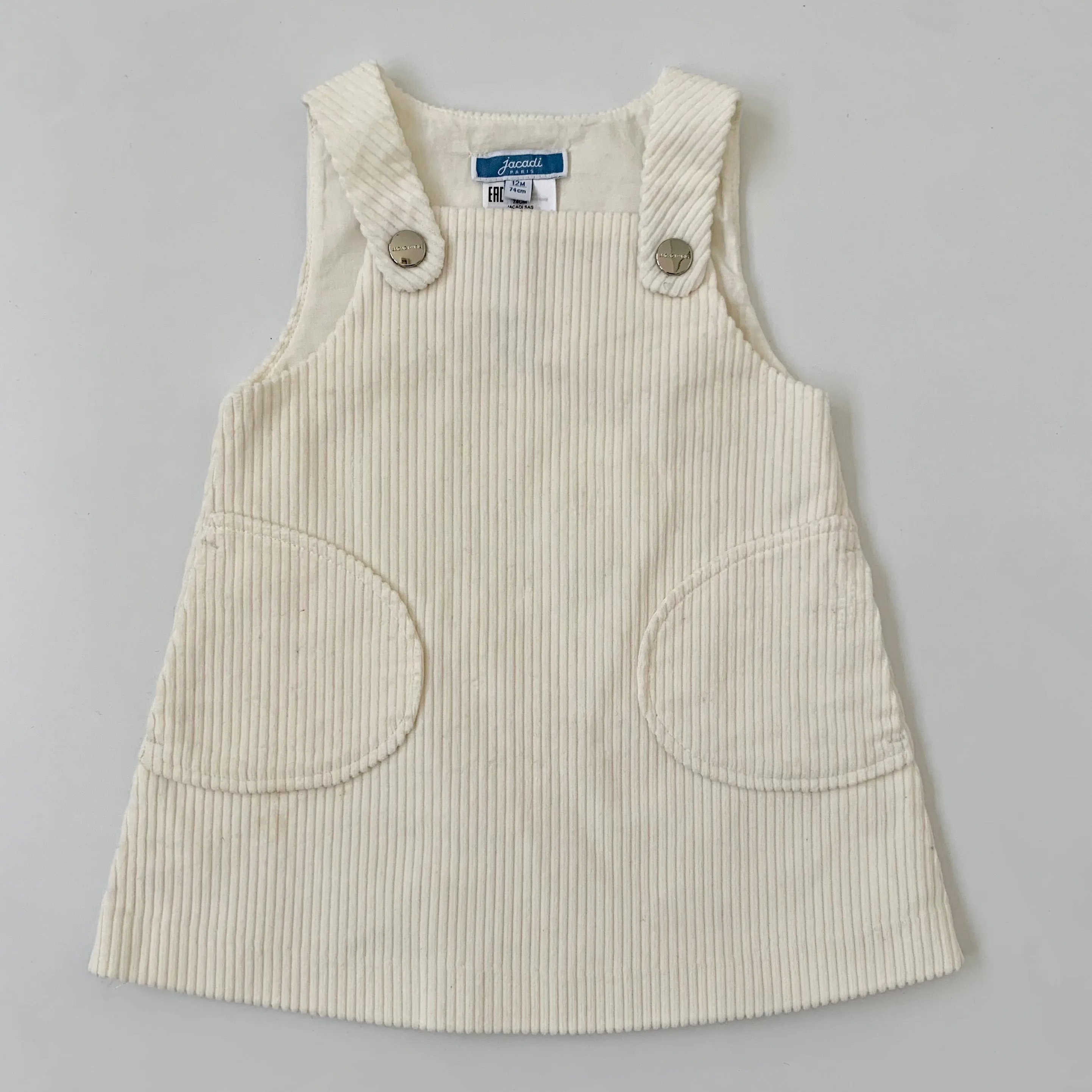 Jacadi White Cord Dress: 12 Months