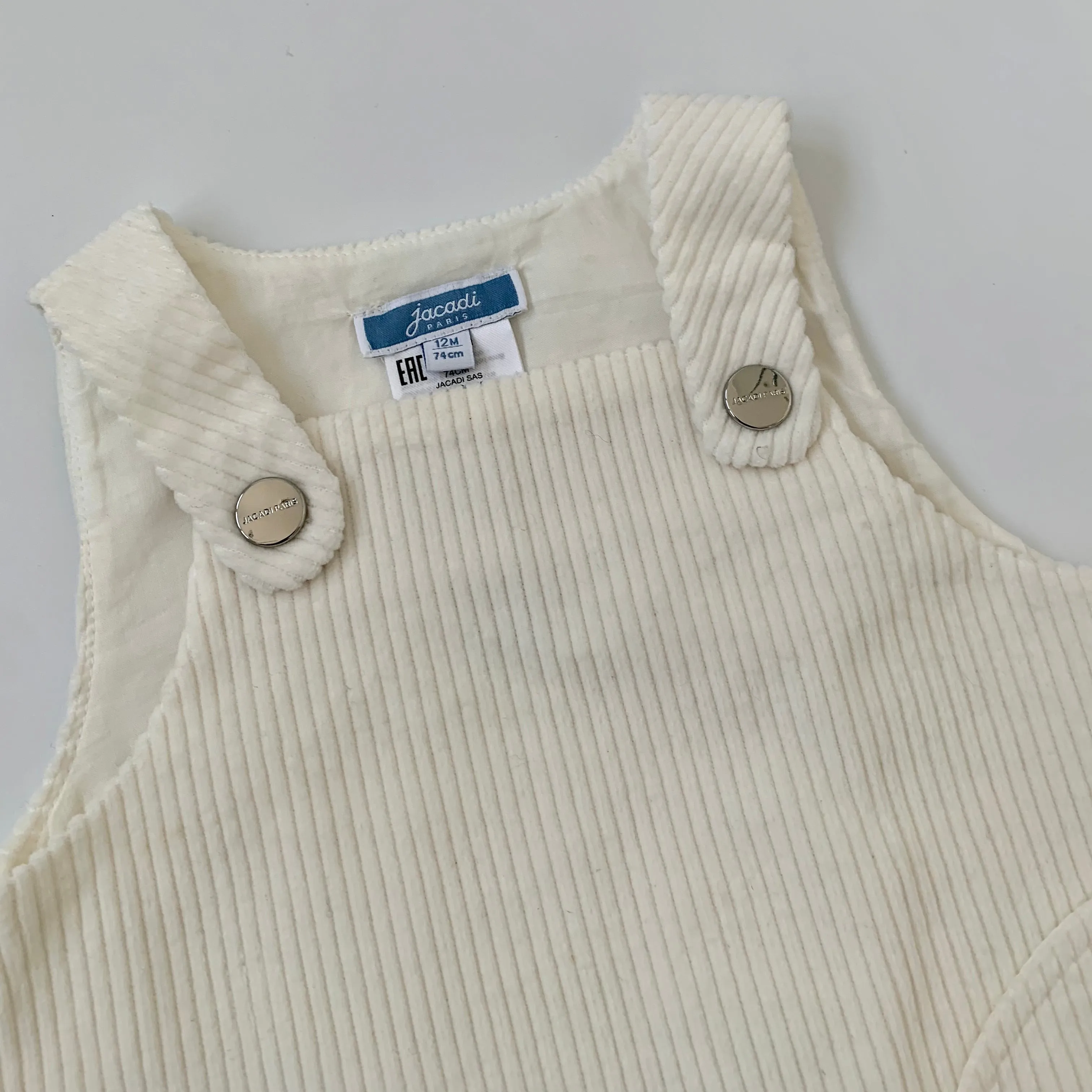 Jacadi White Cord Dress: 12 Months