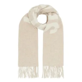 JACQUEMUS Lécharpe Fringe Logo Scarf - Multi Beige