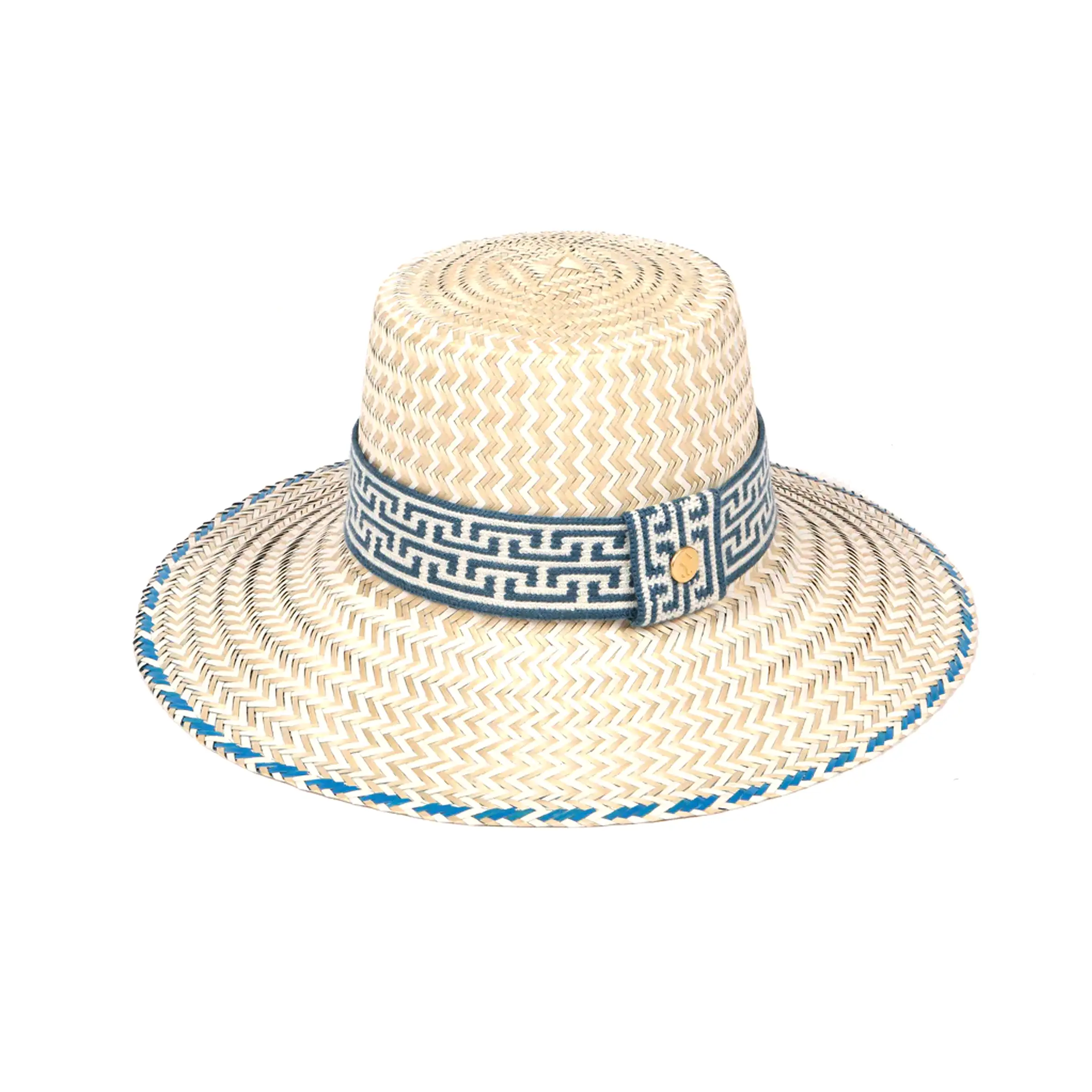 Jayla Hat, Natural/Blue