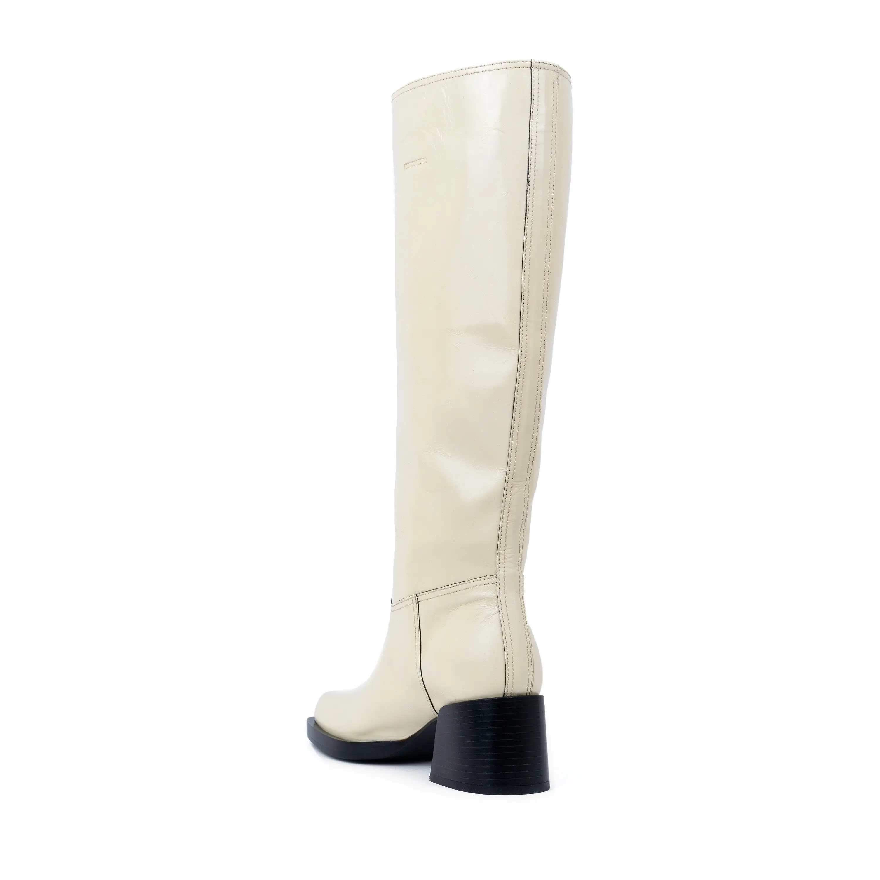 Joan High Boot Ivory Patent