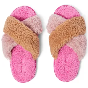 Kip & Co Boucle Adult Slippers - Roses & Chocolate