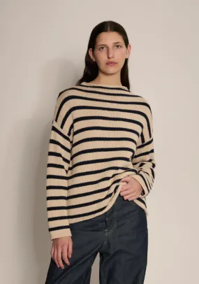 Lamis Stripe Sweater - Navy